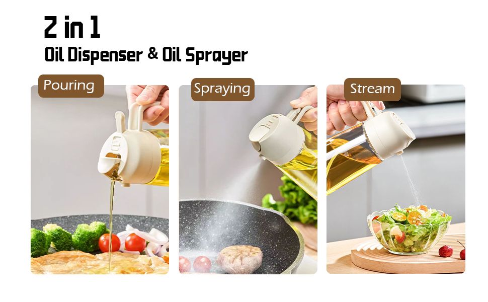 SprayPour™ – 500ml 2-in-1 Oil Dispenser