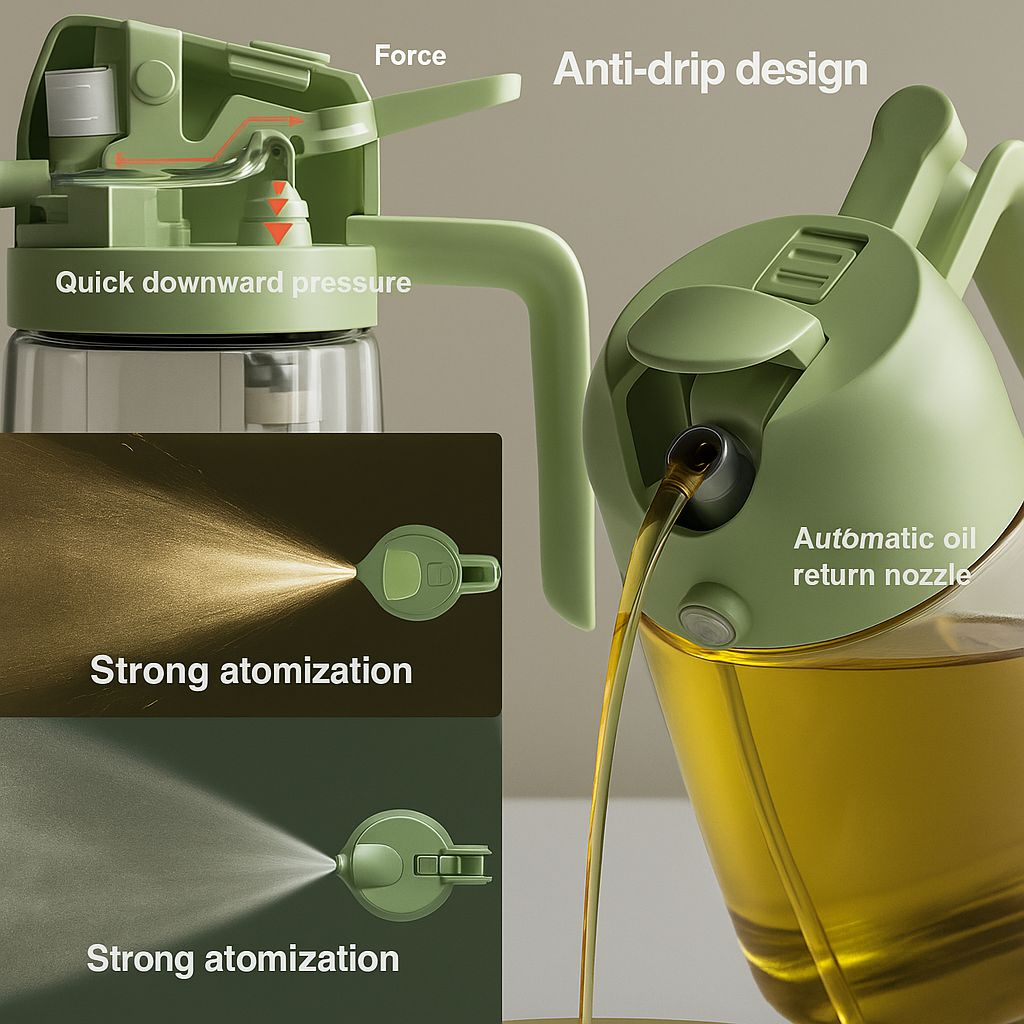 SprayPour™ – 500ml 2-in-1 Oil Dispenser