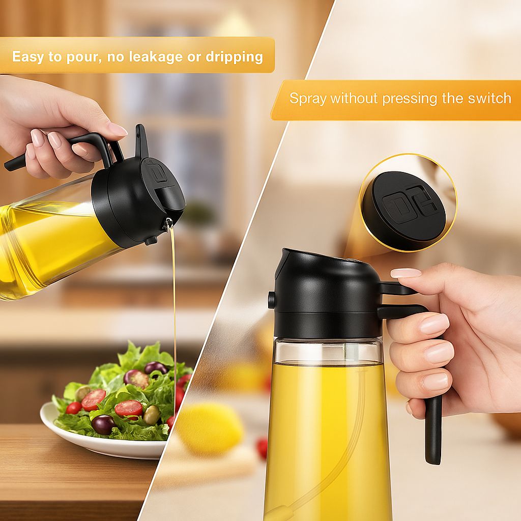 SprayPour™ – 500ml 2-in-1 Oil Dispenser
