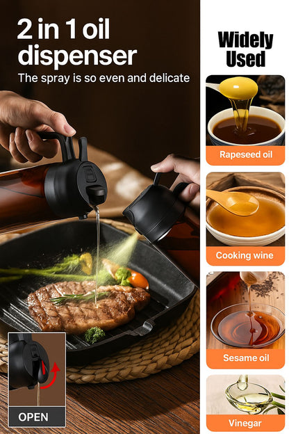 SprayPour™ – 500ml 2-in-1 Oil Dispenser